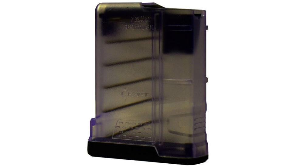 Mission First Tactical Extreme Duty AR-10 .308 Winchester/7.62x51mm NATO 10 Round Rifle Magazine, Translucent Smoke, 10, 10EXD762X51-T-S
