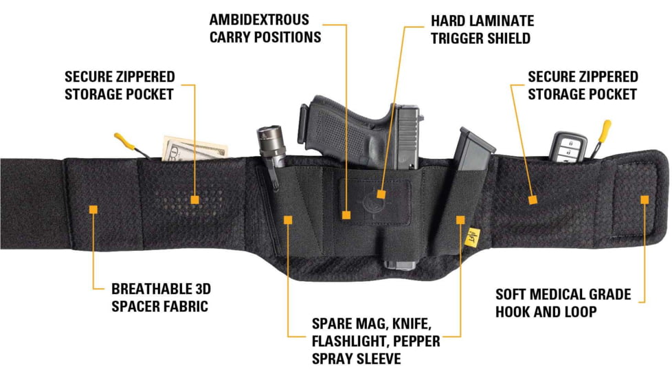 Mission First Tactical Mft Belly Band Holster Fit 26 To 52 Waist Size