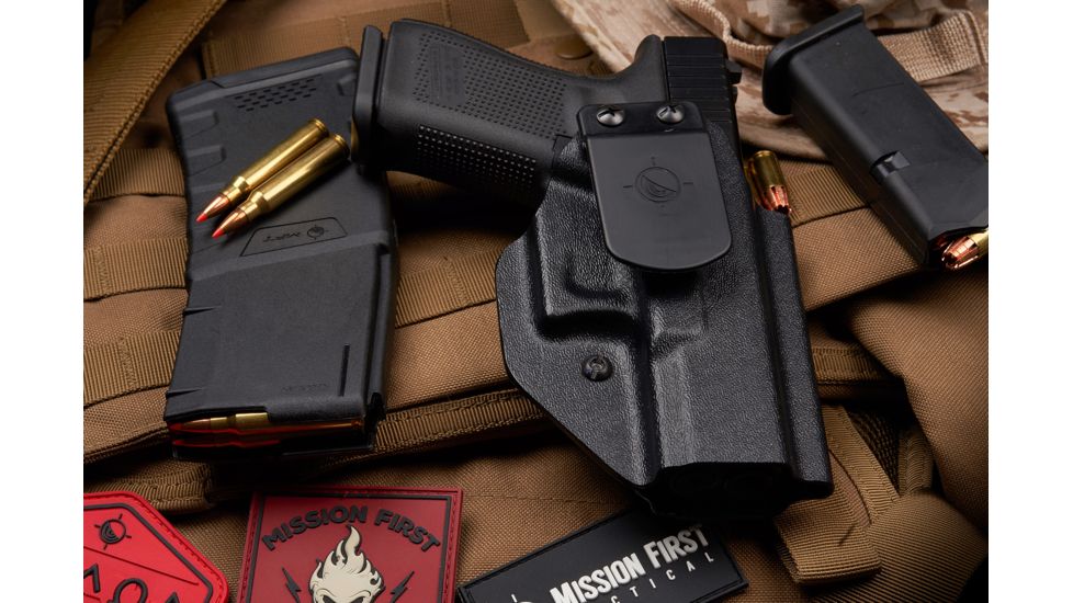 Mission First Tactical Minimalist IWB Holster, Glock 43, Ambidextrous, Black, H2GL43AIWBM