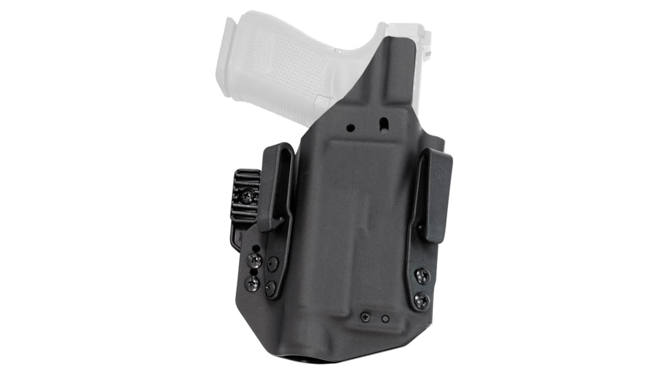 Mission First Tactical Pro Kydex IWB Light Holster, Glock 19 w/ Streamlight TLR 1, Ambidextrous, Black, H5-GL-1-WL-1
