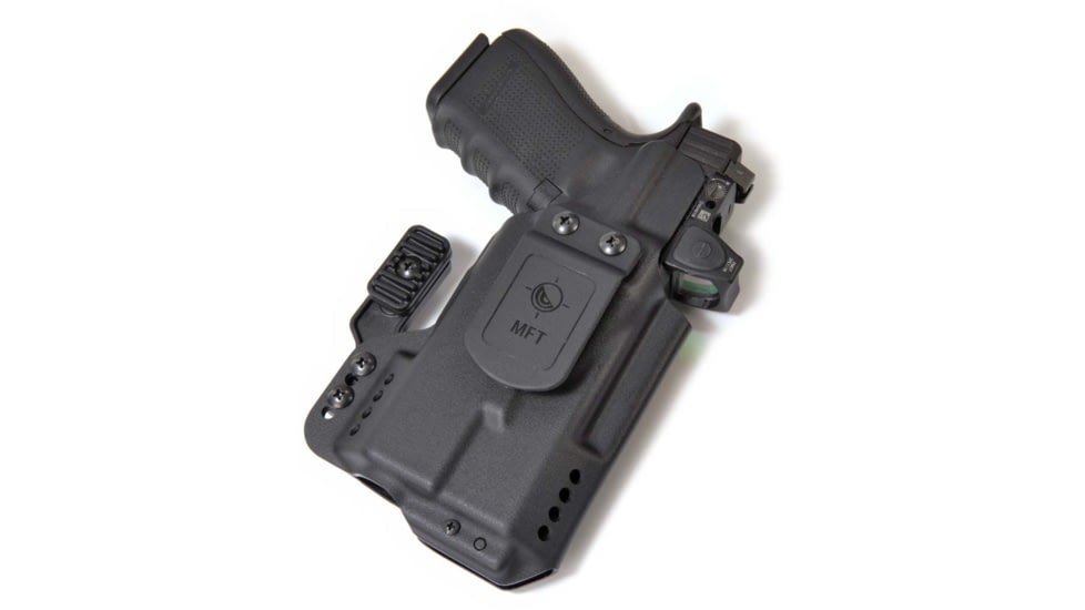 Mission First Tactical Pro Kydex IWB Light Holster, Glock 19 w/ Streamlight TLR 1, Ambidextrous, Black, H5-GL-1-WL-1