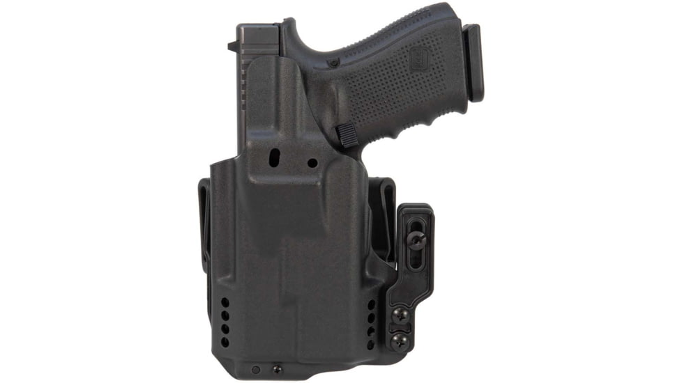 Mission First Tactical Pro Kydex IWB Light Holster, Glock 19 w/ Streamlight TLR 1, Ambidextrous, Black, H5-GL-1-WL-1