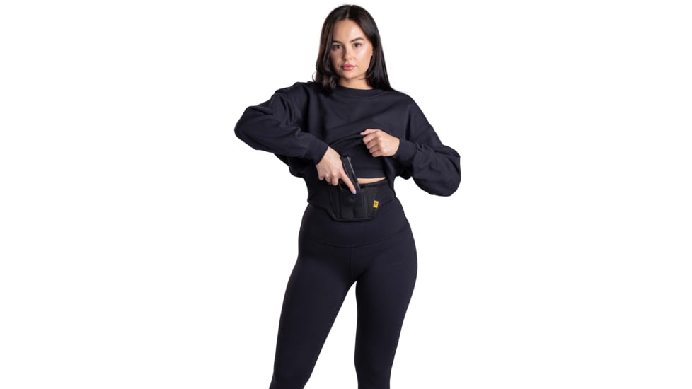 Mission First Tactical Ultralite Belly Band Holster, Universal, Ambidextrous, Black, 26'' To 52'', H6-BB-3