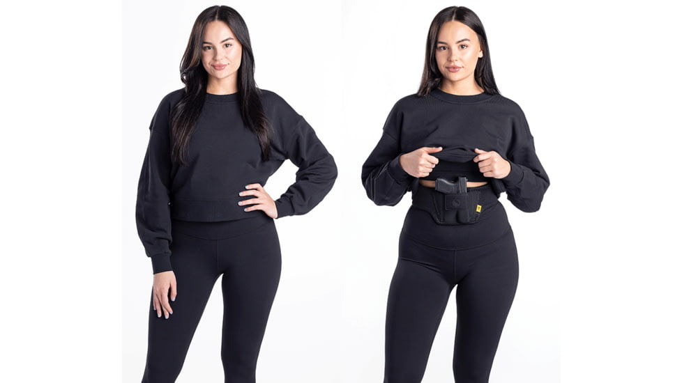 Mission First Tactical Ultralite Belly Band Holster, Universal, Ambidextrous, Black, 26'' To 52'', H6-BB-3