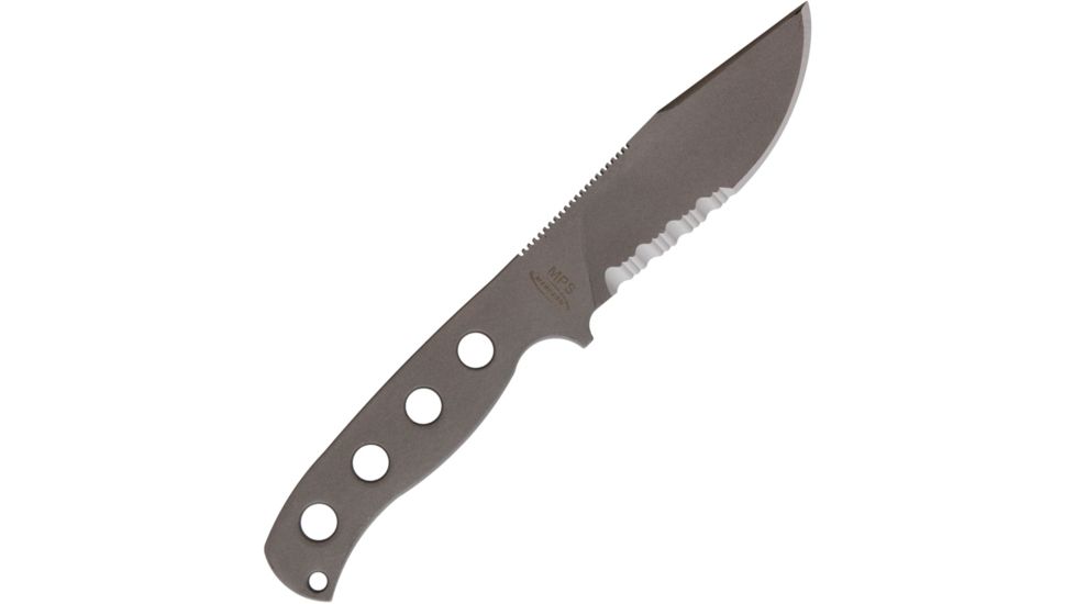 Mission MPS-Ti Fixed Blade Knife, 5in, Partially Serrated, Skeletonized Handle MS0718PS