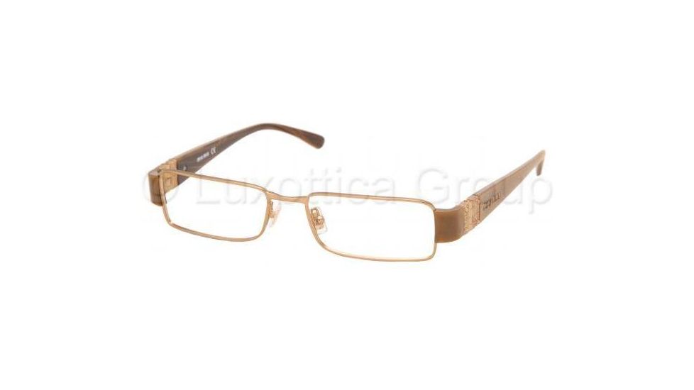 Miu Miu MU65EV Progressive Eyeglasses, Bronze Frame / 49 mm Prescription Lenses, 7FS1O1 4916