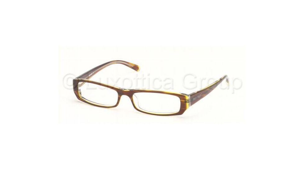 Miu Miu Eyeglasses with Lined Bifocal Rx Prescription Lenses MU22CV 5BN1O1-5115 - Tortse Green Crystal 