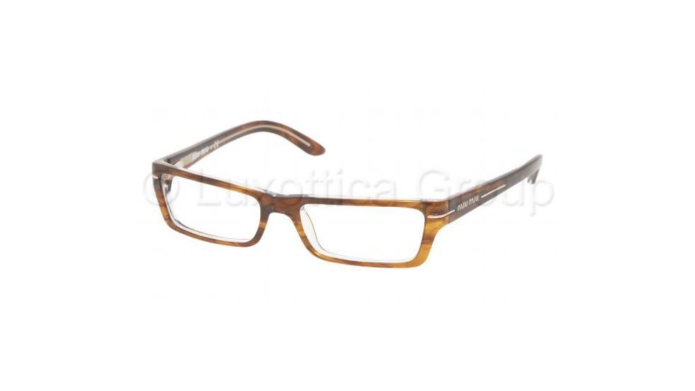 Miu Miu Eyeglasses MU01GV with No-Line Progressive Rx Prescription Lenses, Select Frame Color / Lens Diameter Straw Frame / 51 mm Prescription Lenses