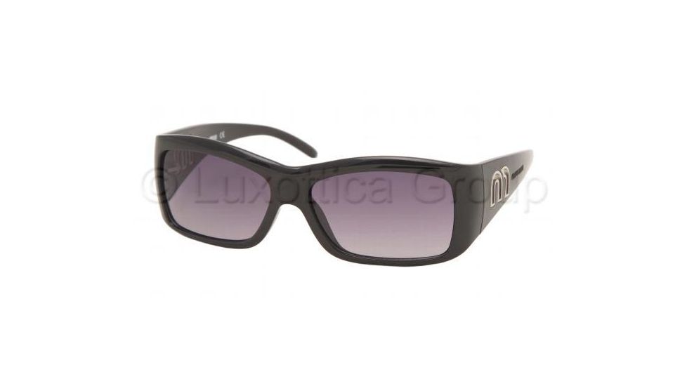 Miu Miu MU02HS Bifocal Sunglasses - Gloss Black Gray Gradient Frame / 56 mm Prescription Lenses, 1AB5D1-5615