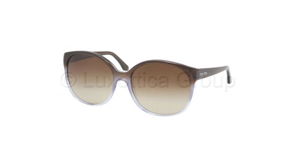 Miu Miu MU 04LS Sunglasses, Brown/Azure/Crystal Frame / Brown Gradient Lenses, EF41Z1 5917
