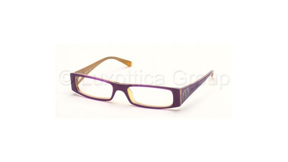 Miu Miu MU07DV Bifocal Eyeglasses Purple Top White Soya Frame / 50 mm Prescription Lenses, 7AR1O1-5016, Select Frame Color / Lens Diameter Purple Top White Soya Frame / 50 mm Prescription Lenses