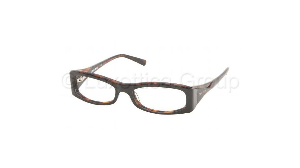 Miu Miu MU10FV Progressive Eyeglasses, Black Spotted Tortoise Frame / 50 mm Prescription Lenses, 7VO1O1 5016