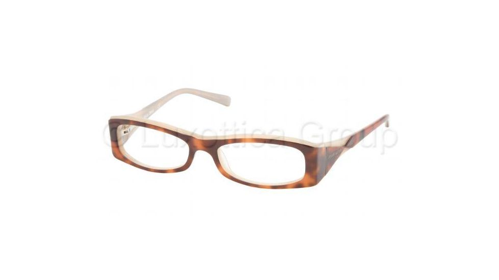 Miu Miu MU10FV Progressive Eyeglasses, Tortoise Linen Frame / 50 mm Prescription Lenses, 7N71O1 5016
