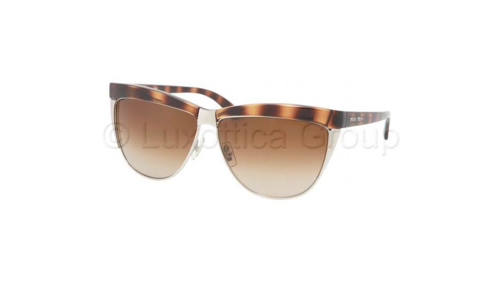 Miu Miu MU 11LS Sunglasses Styles Dark Tortoise Frame / Brown Gradient Lenses, 2AU6S1-6111