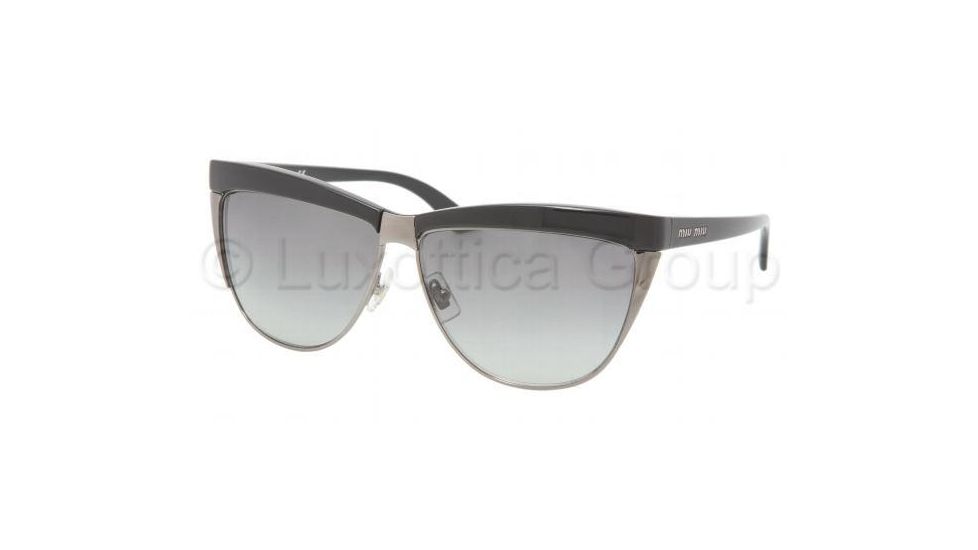 Miu Miu MU 11LS Sunglasses Styles Gloss Black Frame / Gray Gradient Lenses, 1AB5D1-6111