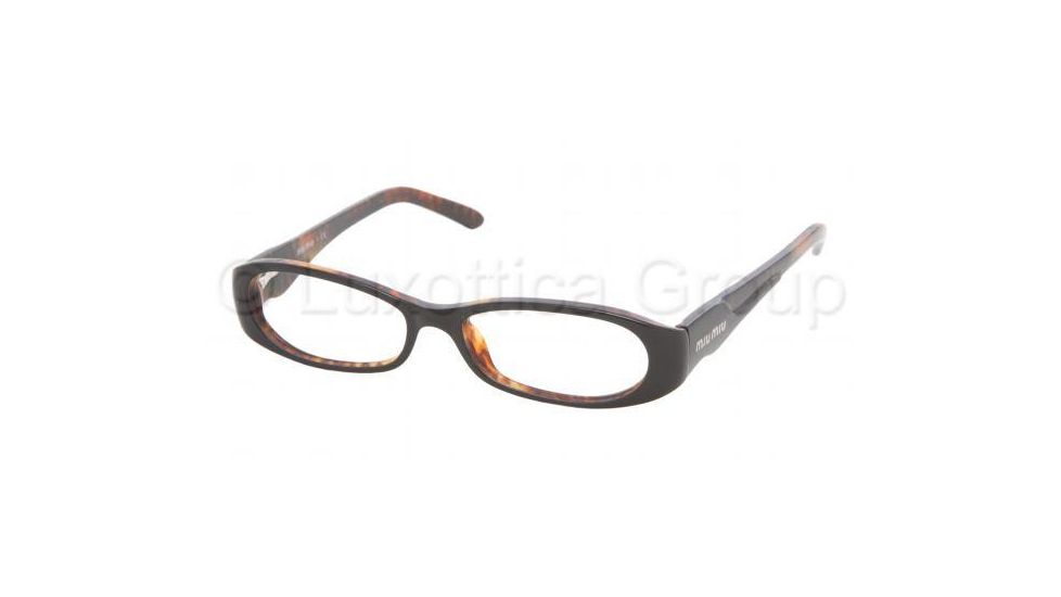Miu Miu MU14FV Bifocal Eyeglasses - Black-Spotted Tortoise Demo Lens Frame / 50 mm Prescription Lenses, 7VO1O1-5015