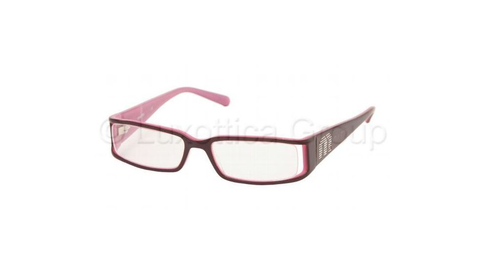 Miu Miu MU 15EV Eyeglasses Styles Raspberry-Pink Frame w/Non-Rx 49 mm Diameter Lenses, 7O91O1-4916