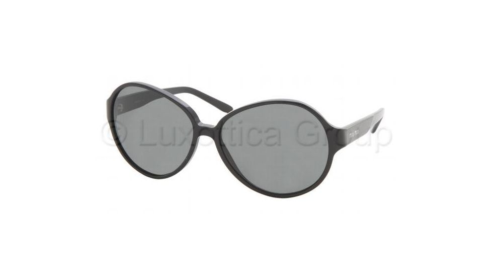 Miu Miu MU 16IS Sunglasses w/ Gloss Black Frame / Gray Lenses, 1AB1A1-5914