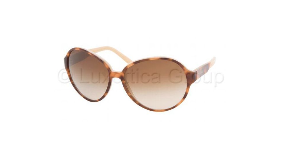 Miu Miu MU 16IS Sunglasses w/ Tortoise-Linen Frame / Brown Gradient Lenses, 7N76S1-5914