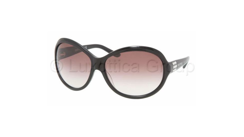 Miu Miu MU 18IS Sunglasses Styles Gloss Black Frame / Violet Gradient Lenses, 1AB2I1-6214, Miu Miu MU 18IS Sunglasses Styles Gloss Black Frame / Violet Gradient Lenses