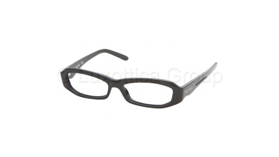 Miu Miu MU 20FV Eyeglasses Styles - Gloss Black Frame w/Non-Rx 51 mm Diameter Lenses, 1AB1O1-5114