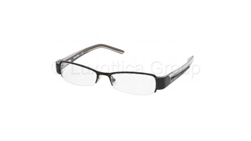 Miu Miu MU56GV Progressive Eyeglasses Gloss Black Frame / 52 mm Prescription Lenses, 7AX1O1-5216