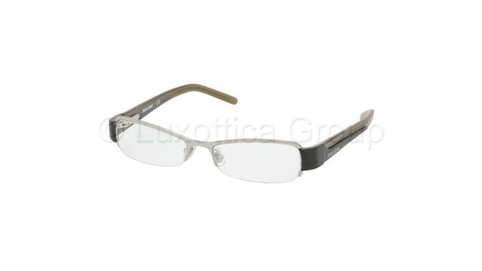 Miu Miu MU56GV Progressive Eyeglasses Gunmetal Frame / 52 mm Prescription Lenses, 5AV1O1-5216
