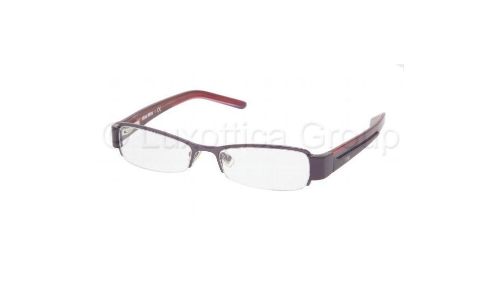 Miu Miu MU56GV Progressive Eyeglasses Metallic Amethyst Frame / 52 mm Prescription Lenses, ZVV1O1-5216