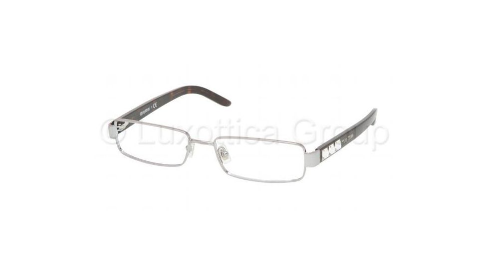 Miu Miu MU58GV Progressive Eyeglasses Gunmetal Frame / 52 mm Prescription Lenses, 5AV1O1-5216