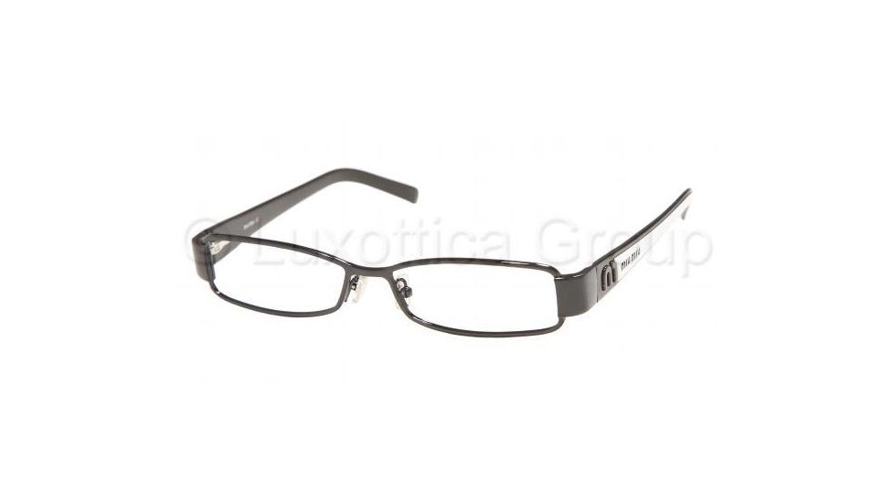 Miu Miu MU60EV SV Prescription Eyeglasses - Gloss Black Demo Lens Frame / 51 mm Prescription Lenses, 7AX1O1-5114