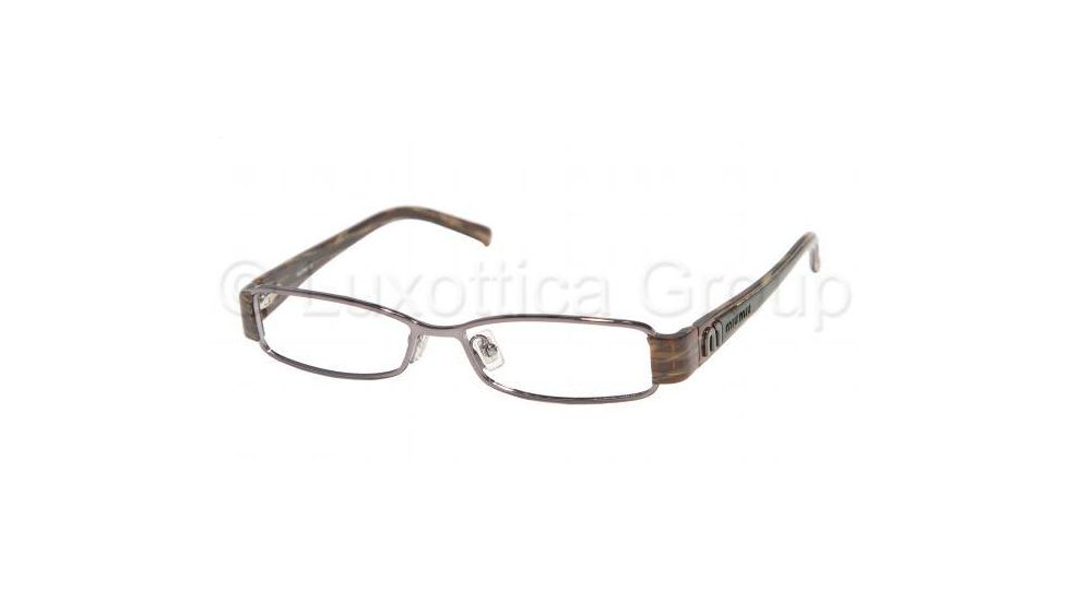 Miu Miu MU60EV SV Prescription Eyeglasses - Gunmetal Demo Lens Frame / 49 mm Prescription Lenses, 5AV1O1-4914