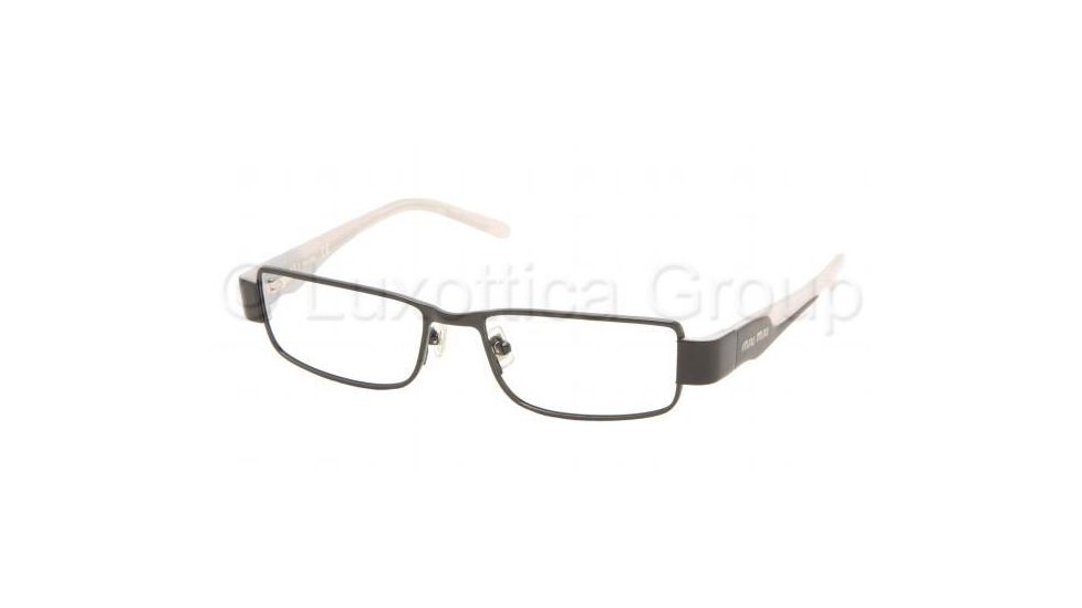 Miu Miu MU63FV SV Prescription Eyeglasses - Gloss Black Frame / 50 mm Prescription Lenses, 7AX1O1-5016