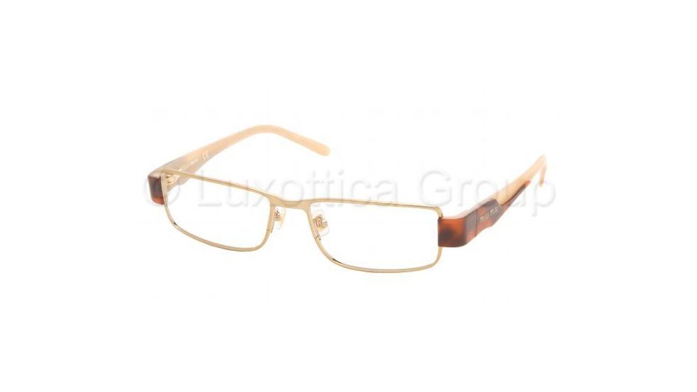 Miu Miu MU63FV SV Prescription Eyeglasses - Shiny Brass Demo Lens Frame / 50 mm Prescription Lenses, 7OE1O1-5016