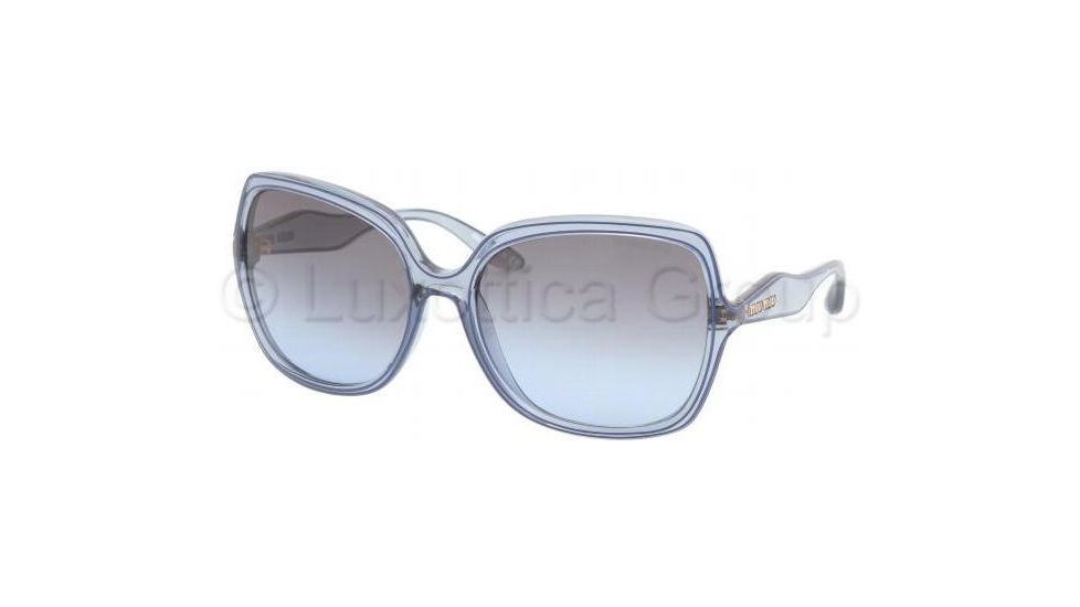 Miu Miu MU01MS Sunglasses BIL5I1-6118 - Crystal Blue Blue Gray Gradi