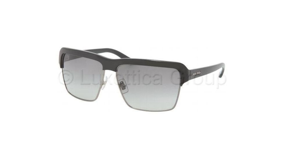 Miu Miu MU12LS Sunglasses 1AB5D1-6013 - Gloss Black Gray Gradient