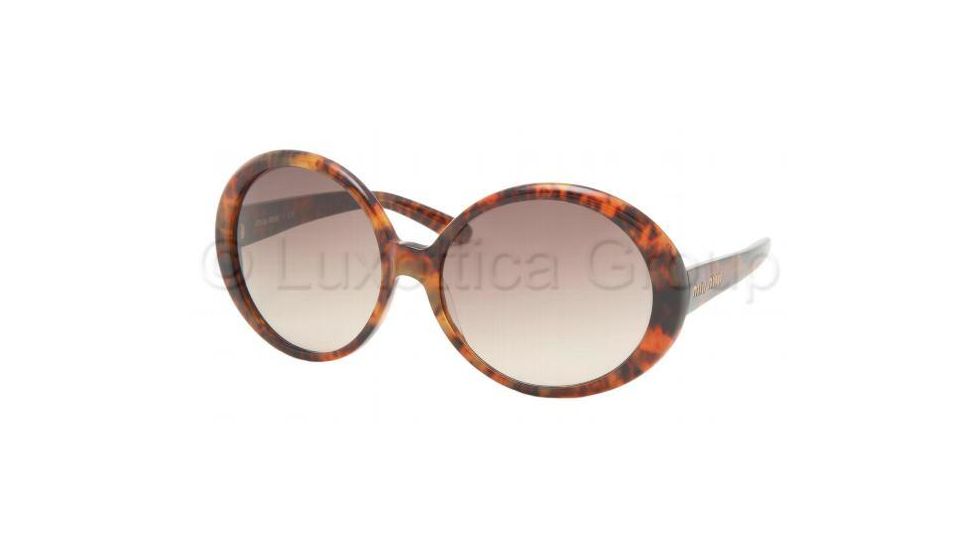 Miu Miu MU13HS Progressive Sunglasses - Spotted Tortoise Brown Gradient Frame w/ 61 mm Diameter Lenses, 7S16S1-6117