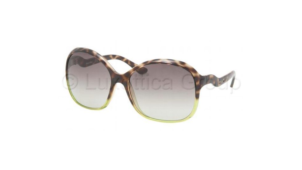 Miu Miu Sunglasses MU06LS SBZ4M1-5916 - Brown Tortoise On Green Frame, Green Gradient Lenses, 59mm Lens Diameter