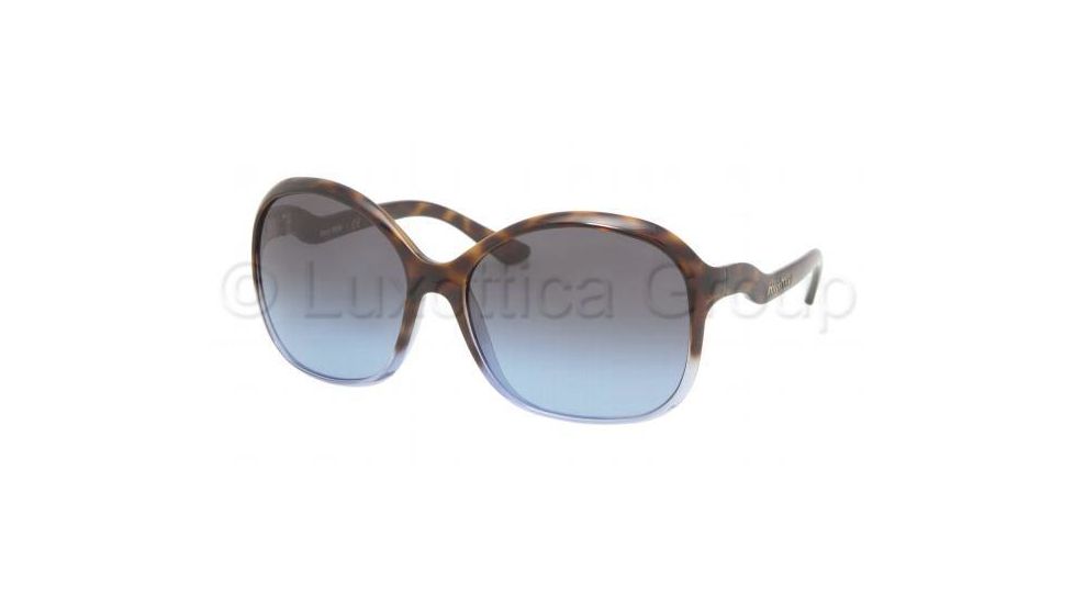 Miu Miu Sunglasses MU06LS SSS5I1-5916 - Brown Tortoise On Denim Blue Frame, Gray Gradient Lenses, 59mm Lens Diameter