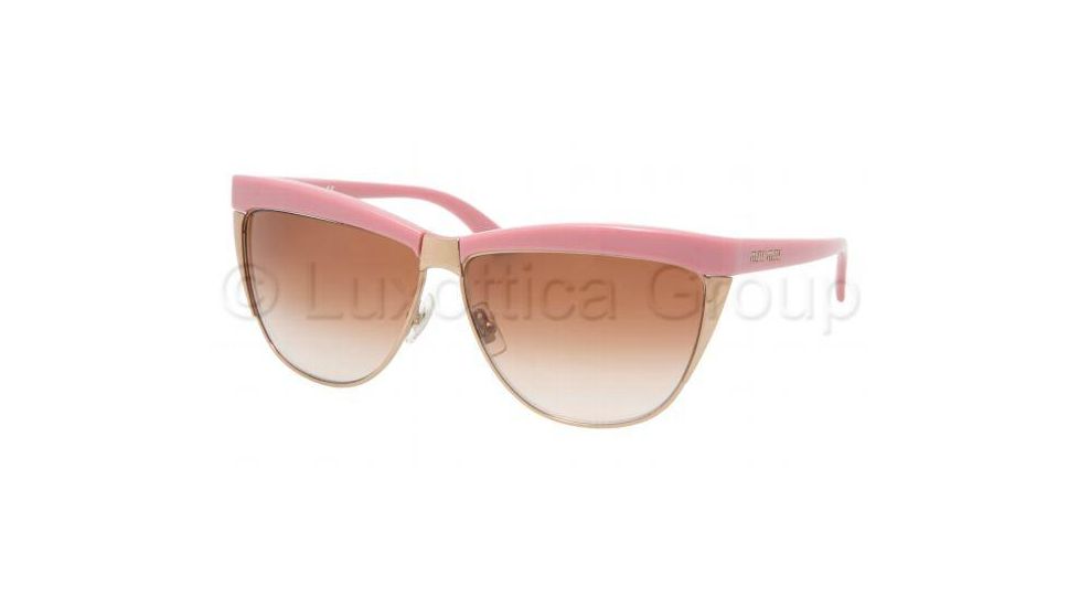 Miu Miu Sunglasses MU11LS GDL2F1-6111 - Pink Powder Frame, Red Gradient Lenses, 61mm Lens Diameter