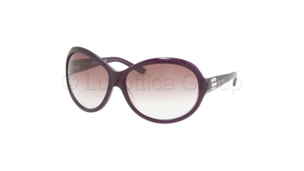 Miu Miu Sunglasses MU18IS ZVJ2I1-6214 - Transparent Violet Frame, Violet Gradient Lenses, 62mm Lens Diameter