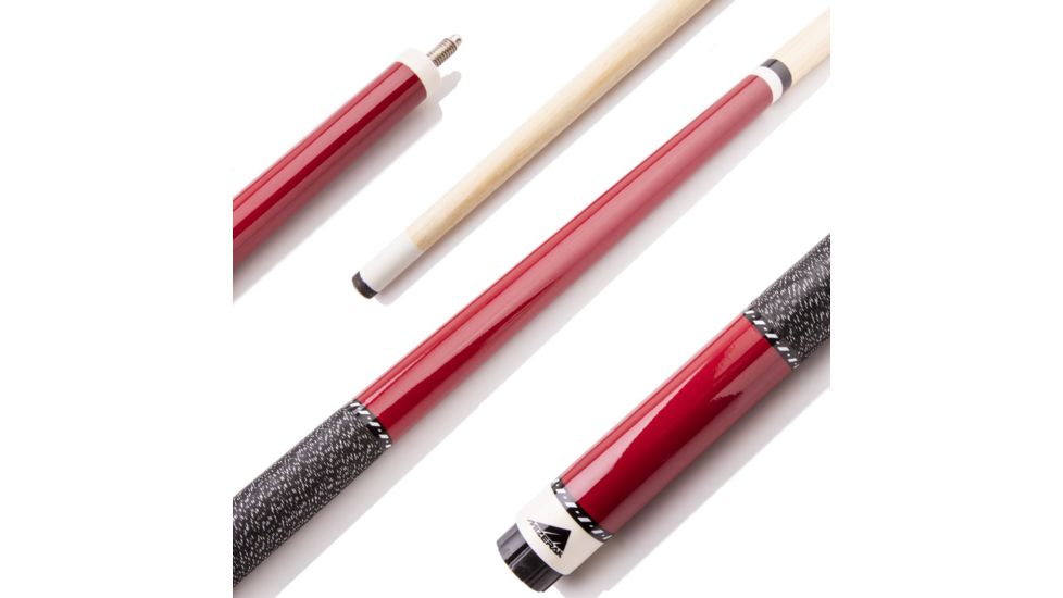 Mizerak 57in Two-Piece Hardwood Cue, Red P1862R