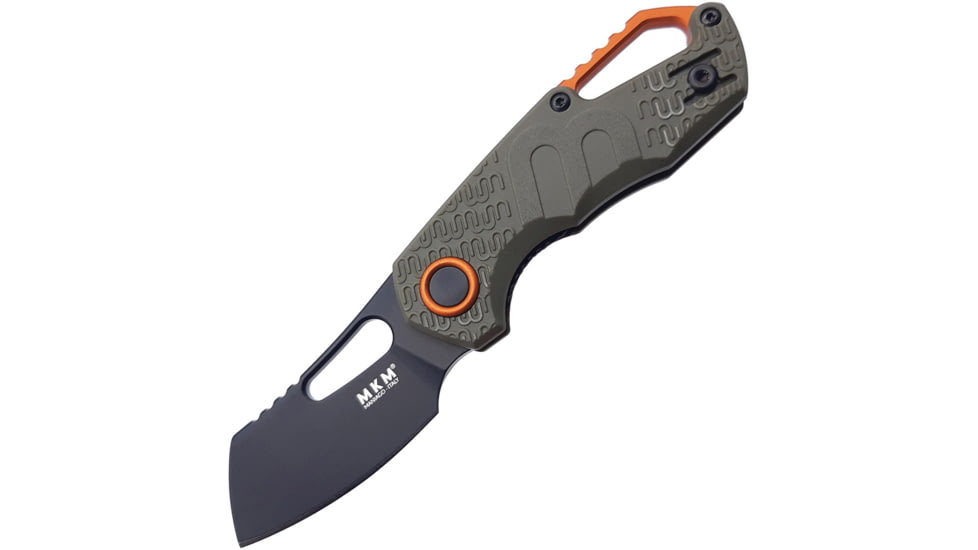 MKM Isonzo Linerlock OD Folding Knife, 2 Bohler N690 stainless blade, OD green FRN handle, MK FX03-2PGO