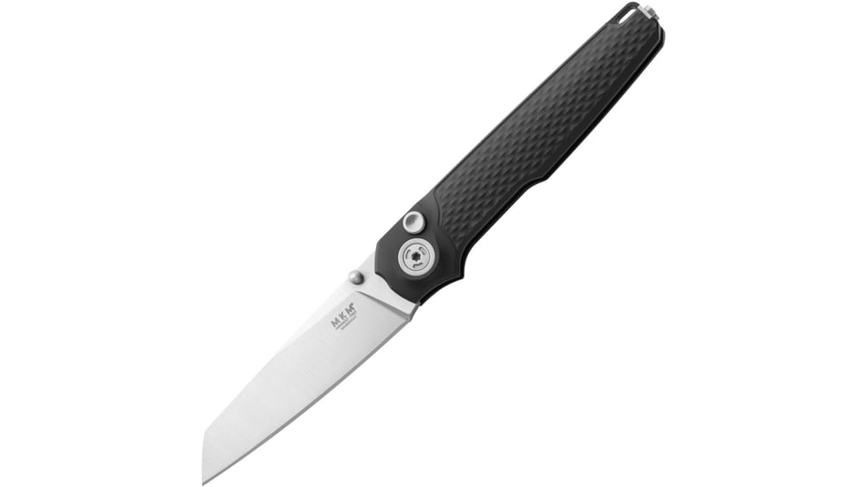 MKM Miura Button Lock Black Al Folding Knife, MKMMIABK