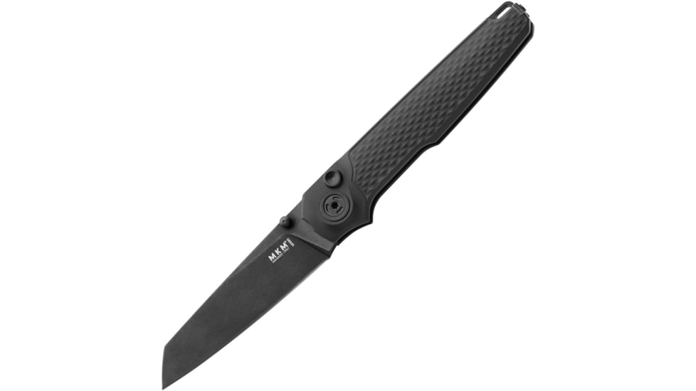 MKM Miura Button Lock Black SW Folding Knife, MKMMIABKB