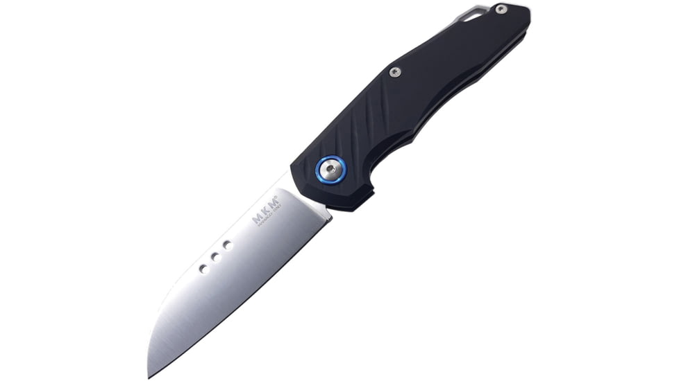 MKM Root Slip Joint Black Folding Knife, 2.75 satin finish Bohler M390 stainless blade, Black anodized aluminum handle, MK RT-A