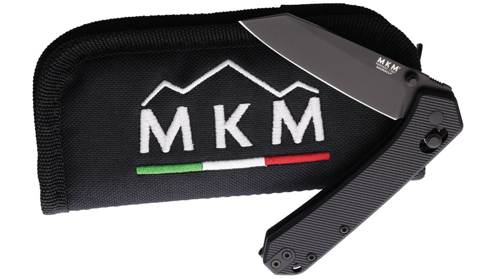 MKM Yipper Crossbar Lock Folding Knife by Ben Petersen, 2.83in, CPM MagnaCut, Black Coated Sheepsfoot Blade, Black G10 Handle, MK YP-GBKB