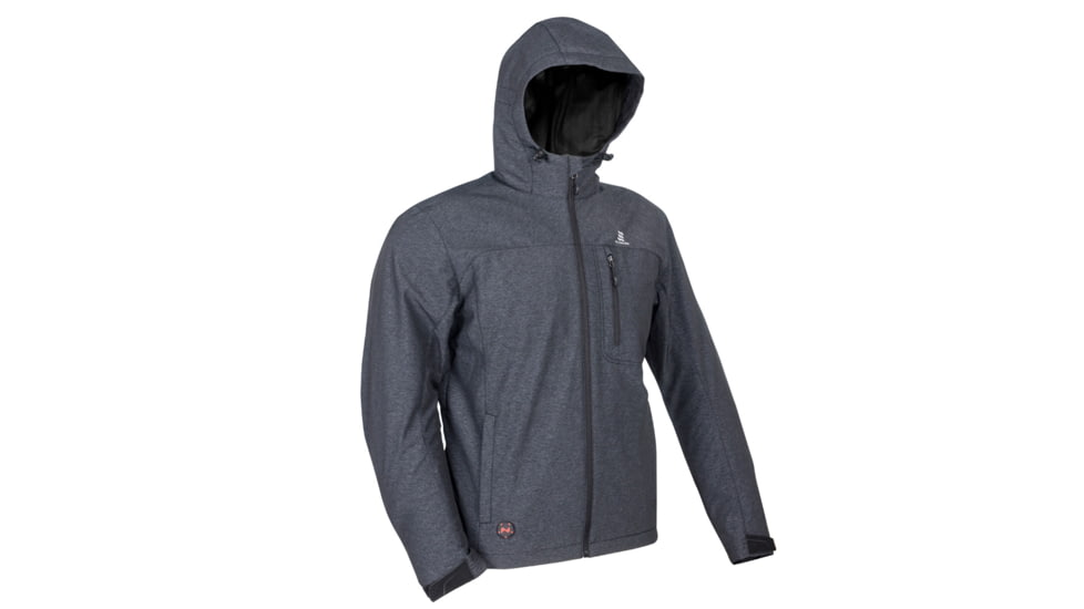 Mobile Warming 7.4V Heated Adventure Waterproof Jacket - Mens, Heather Gray, Small, MWMJ10220220