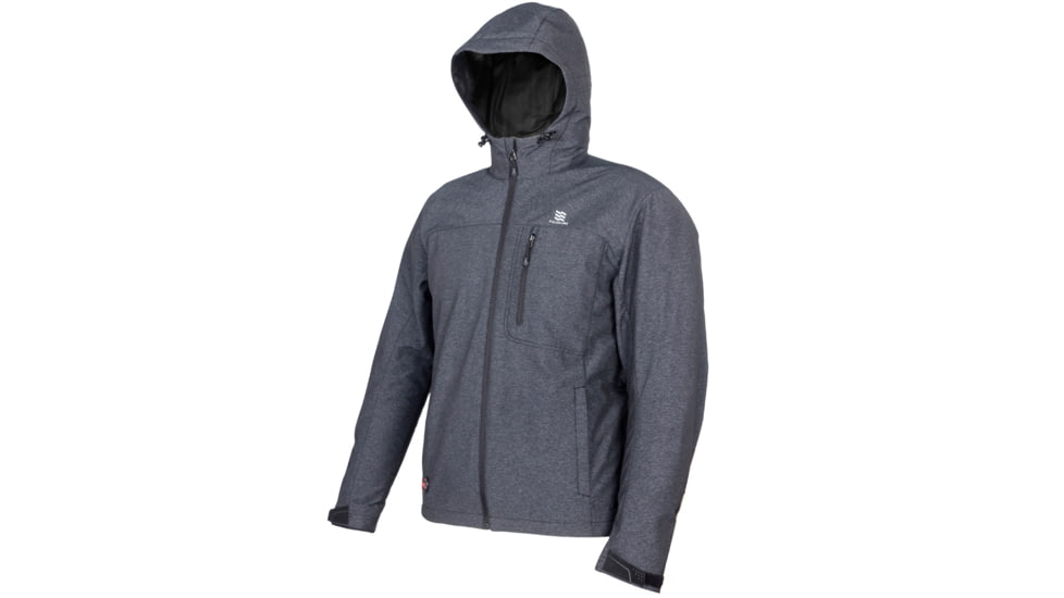 Mobile Warming 7.4V Heated Adventure Waterproof Jacket - Mens, Heather Gray, Small, MWMJ10220220