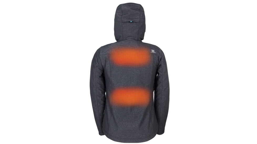 Mobile Warming 7.4V Heated Adventure Waterproof Jacket - Womens, Heather Gray, Extra Small, MWWJ10220120