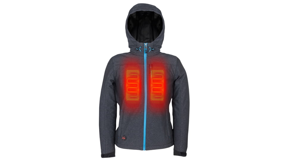 Mobile Warming 7.4V Heated Adventure Waterproof Jacket - Womens, Heather Gray, Extra Small, MWWJ10220120